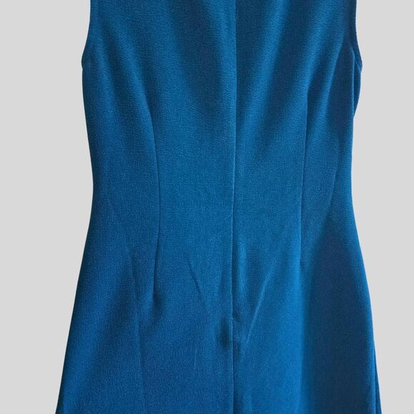 Bar III Sheath Dress Women’s Size Small Teal Blue Knotted Knee Length Work Party - Picture 11 of 15
